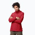 Jack Wolfskin Stormy Point, giacca antipioggia da donna, scarlatto brillante