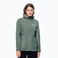 Jack Wolfskin giacca antipioggia da donna Pack & Go Shell verde siepe