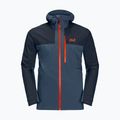 Giacca da pioggia Jack Wolfskin Go Hike da uomo, blu tuono