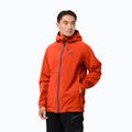 Giacca da pioggia Jack Wolfskin Highest Peak da uomo in radica selvatica