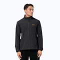 Giacca softshell Jack Wolfskin Crestview da uomo, nero