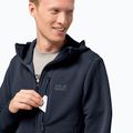Jack Wolfskin giacca da trekking da uomo Modesto con cappuccio 2022 blu notte 3