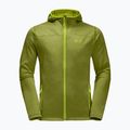 Giacca da trekking da uomo Jack Wolfskin Horizon con cappuccio cipresso dorato