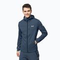 Jack Wolfskin Hydro Grid Fleece giacca da trekking da uomo blu tuono