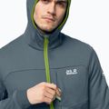 Giacca da trekking da uomo Jack Wolfskin Hydro Grid Fleece grigio tempesta 3