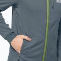 Giacca da trekking da uomo Jack Wolfskin Hydro Grid Fleece grigio tempesta 5