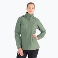 Jack Wolfskin Stormy Point 2L, giacca antipioggia da donna, colore verde siepe