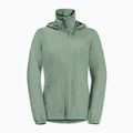 Jack Wolfskin Stormy Point 2L, giacca antipioggia da donna, colore verde siepe 8
