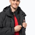 Jack Wolfskin Jasper, giacca da pioggia da uomo, nero 6