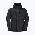 Jack Wolfskin Jasper, giacca da pioggia da uomo, nero 7