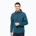Jack Wolfskin Bornberg Hoody giacca softshell da uomo blu corallo