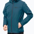 Jack Wolfskin Bornberg Hoody giacca softshell da uomo blu corallo 3