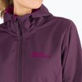 Giacca softshell Jack Wolfskin da donna Windhain Hoody grapevine 6