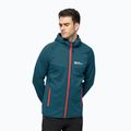 Giacca da trekking da uomo Jack Wolfskin Hydro Grid Hooded FZ blu corallo
