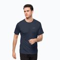 Jack Wolfskin T-shirt da trekking da uomo Tech blu notte