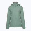 Jack Wolfskin Stormy Point 2L giacca antipioggia da donna verde picnic 6