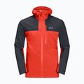 Giacca antipioggia Jack Wolfskin Go Hike strong da uomo di colore rosso 7
