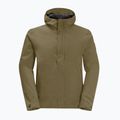 Jack Wolfskin giacca da pioggia Mainkai uomo grigio oliva 5