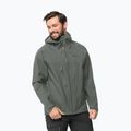 Giacca da pioggia Jack Wolfskin da uomo Kammweg 3L Jkt M verde geco