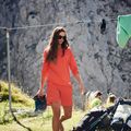 Pantaloncini Jack Wolfskin Hilltop Trail da donna, arancione tango 5