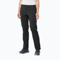 Pantaloni softshell da donna Jack Wolfskin Glastal Zip Off nero