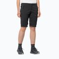 Pantaloni softshell da donna Jack Wolfskin Glastal Zip Off nero 3
