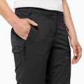 Pantaloni softshell da donna Jack Wolfskin Glastal Zip Off nero 5