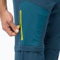 Pantaloni softshell da uomo Jack Wolfskin Glastal Zip Away mare scuro 5