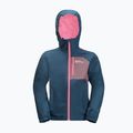 Jack Wolfskin Active Hike, giacca da pioggia per bambini blu scuro/viola 6