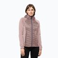 Giacca Jack Wolfskin Routeburn Pro Hybrid da donna, rosa fumo