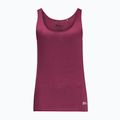 Maglietta da trekking Jack Wolfskin donna Pack & Go Tank rosso sangria 3