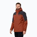 Giacca Jack Wolfskin 3in1 da uomo Romberg carminio