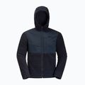 Jack Wolfskin Felslicht Uomo Felpa in pile con cappuccio blu notte 8