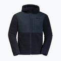Jack Wolfskin Felslicht Uomo Felpa in pile con cappuccio blu notte 7