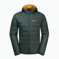 Jack Wolfskin piumino da uomo Lapawa Ins Hoody nero oliva 6