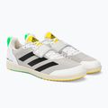 Scarpe da sollevamento pesi adidas The Total bianche e grigie 4