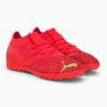 PUMA Future Z 3.4 TT scarpe da calcio per bambini corallo infuocato/luce frizzante/puma nero/salmone 4
