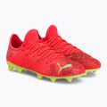 PUMA Future Z 4.4 FG/AG scarpe da calcio da bambino fiery coral/fizzy light/puma nero/salmon 4