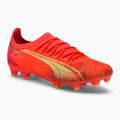 Scarpe da calcio PUMA Ultra Ultimate FG/AG da uomo, corallo infuocato/luce frizzante