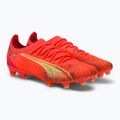 Scarpe da calcio PUMA Ultra Ultimate FG/AG da uomo, corallo infuocato/luce frizzante 4