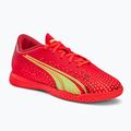Scarpe da calcio PUMA Ultra Play IT da bambino corallo acceso/luce frizzante/puma nero