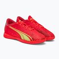 Scarpe da calcio PUMA Ultra Play IT da bambino corallo acceso/luce frizzante/puma nero 4