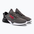 Scarpe da corsa da uomo PUMA Retaliate 2 castlerock/nero/rosso ad alto rischio 5