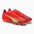 PUMA Ultra Match FG/AG scarpe da calcio uomo corallo infuocato/luce frizzante/puma nero 4