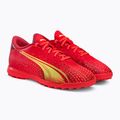 Scarpe da calcio PUMA Ultra Play TT da bambino corallo acceso/luce frizzante/puma nero 4
