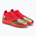 PUMA Future Z 3.4 Neymar Jr. scarpe da calcio per bambini. TT corallo infuocato/oro 4