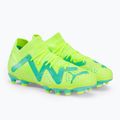 Scarpe da calcio PUMA Future Match FG/AG giallo veloce/puma nero/elettrico menta piperita per bambini 4