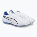 PUMA King Pro FG/AG scarpe da calcio uomo puma bianco/nero/blu glimmer/ultra orange 4
