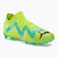Scarpe da calcio per bambini PUMA Future Pro FG/AG giallo veloce/puma nero/elettrico menta piperita