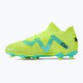 Scarpe da calcio per bambini PUMA Future Pro FG/AG giallo veloce/puma nero/elettrico menta piperita 9
